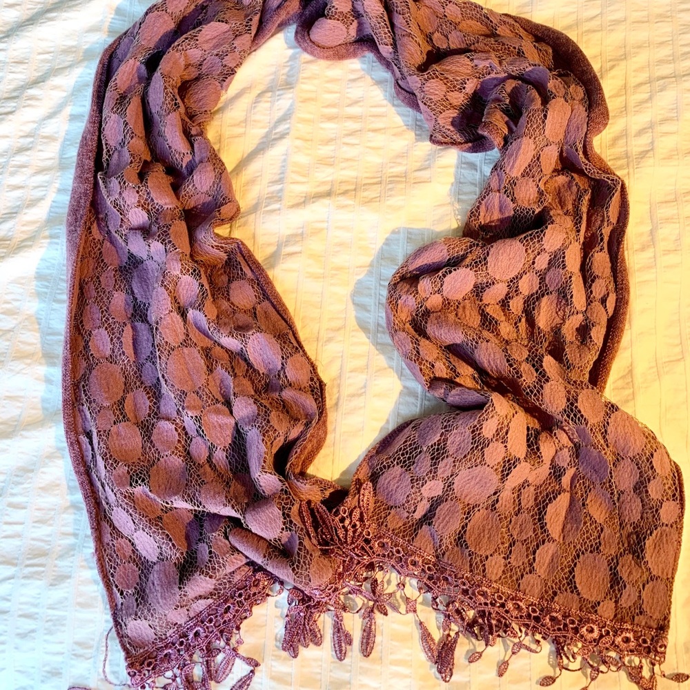 Purple Lacey Scarf